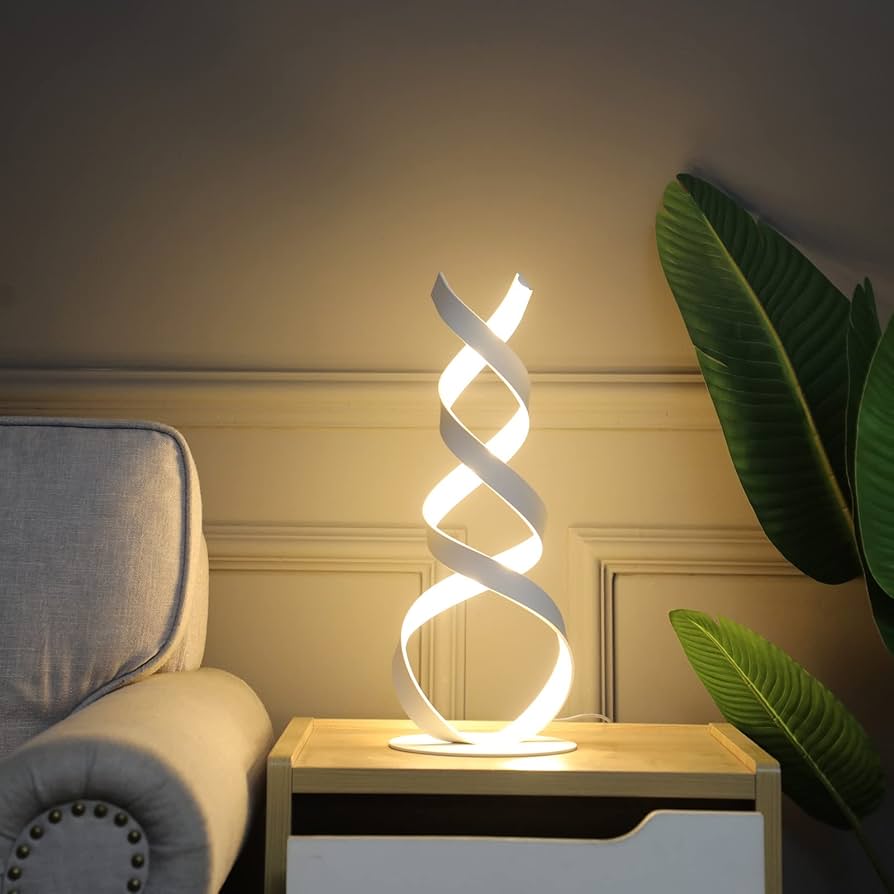 Amazon.co.jp : hofphd テーブルランプ 螺旋テーブルライト LED